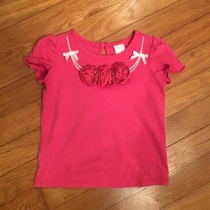 Janie & Jack Pink Embroidered Shirt